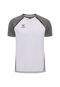 Polo Hummel Lead 2.0. Typ kołnierza: polo. Kolor: biały. Sport: piłka nożna #1