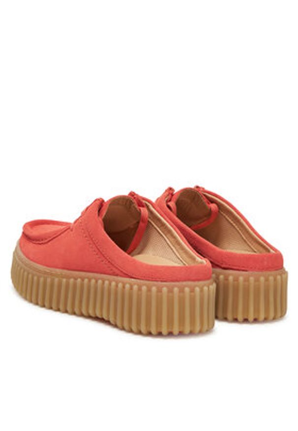 Clarks Klapki Torhill Mule 26181194 Koralowy. Kolor: pomarańczowy. Materiał: skóra