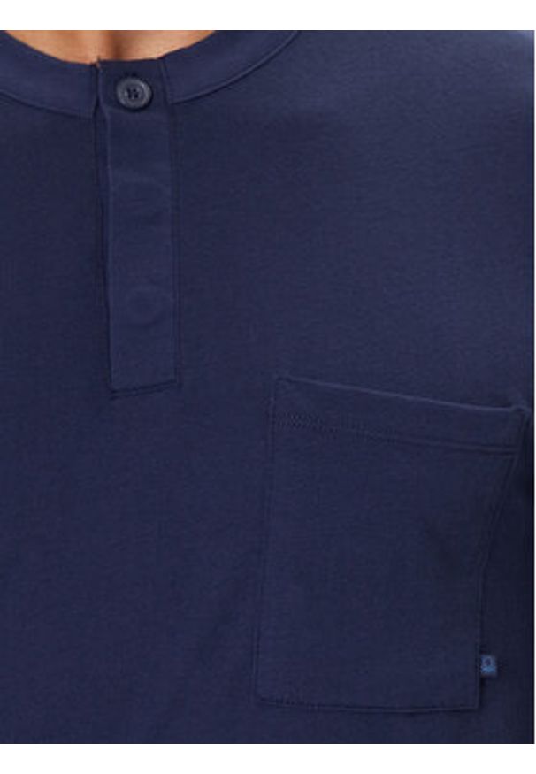 United Colors of Benetton - United Colors Of Benetton Piżama 3VD04P02W Granatowy Regular Fit. Kolor: niebieski. Materiał: bawełna