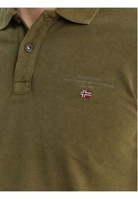 Napapijri Polo Elbas NP0A4GDL Zielony Regular Fit. Typ kołnierza: polo. Kolor: zielony. Materiał: bawełna #5