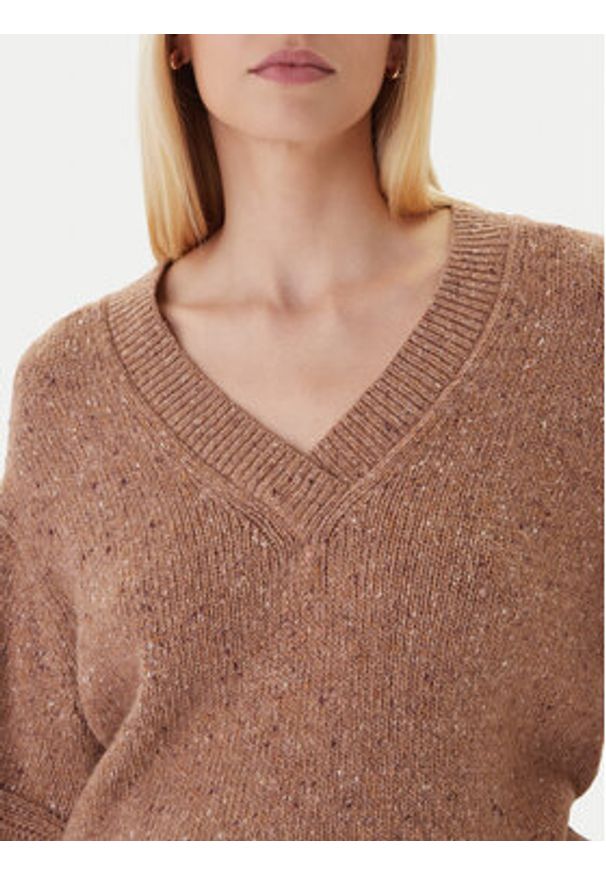 Calvin Klein Jeans Sweter Chunky LV044D328G Brązowy Regular Fit. Kolor: brązowy. Materiał: syntetyk
