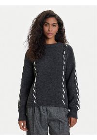 Vero Moda Sweter Ilina 10334866 Szary Loose Fit. Kolor: szary. Materiał: syntetyk