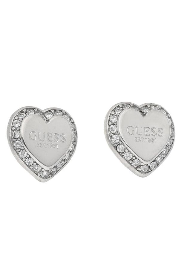 Guess Kolczyki JUBE01 427JW Srebrny. Materiał: metalowe. Kolor: srebrny