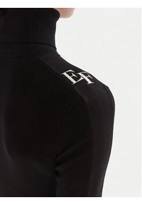 Elisabetta Franchi Sukienka dzianinowa AM-03S-56E2-V390 Czarny Slim Fit. Kolor: czarny. Materiał: wiskoza #4