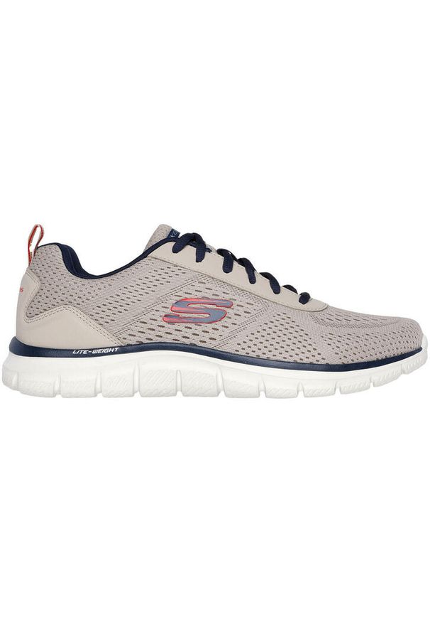 skechers - Adidasy Skechers Track - Leshur, Mężczyźni. Kolor: beżowy. Materiał: materiał
