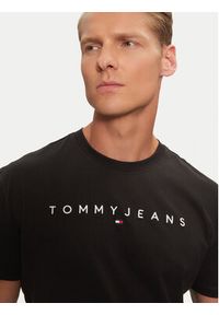 Tommy Jeans T-Shirt Linear Logo DM0DM20744 Czarny Regular Fit. Kolor: czarny. Materiał: bawełna #3