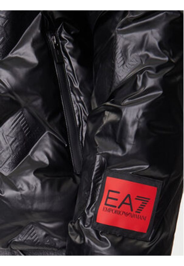 EA7 Emporio Armani Kurtka z imitacji skóry 7M001860 AF22699 UC001 Czarny Regular Fit. Kolor: czarny. Materiał: skóra