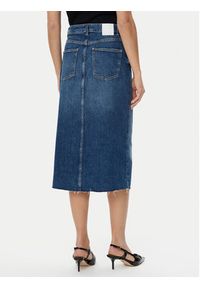 BOSS Spódnica jeansowa midi 50512588 Niebieski Slim Fit. Kolor: niebieski. Materiał: bawełna #4