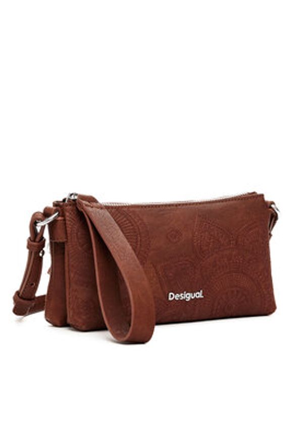 Desigual Torebka 25SAYP02 Brązowy. Kolor: brązowy. Materiał: skórzane