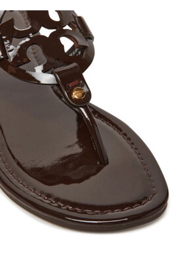 Tory Burch Japonki 11743 Brązowy. Kolor: brązowy. Materiał: skóra