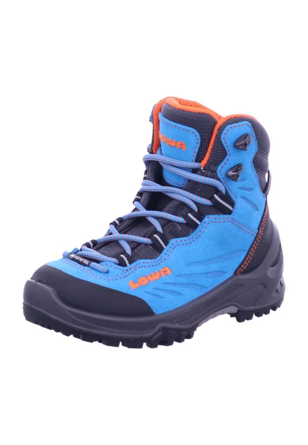 Buty trekkingowe dla dzieci Lowa Cadin Gtx Mid Jr. Wysokość cholewki: za kostkę. Zapięcie: sznurówki. Kolor: wielokolorowy. Materiał: materiał. Szerokość cholewki: normalna. Sport: turystyka piesza