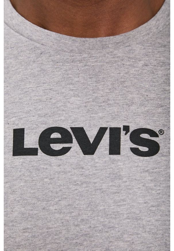 Levi's® - Levi's - T-shirt. Okazja: na co dzień, na spotkanie biznesowe. Kolor: szary. Wzór: nadruk. Styl: biznesowy, casual