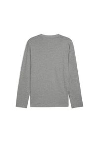 Puma - Męska koszulka Essentials z logo No. 1 i długim rękawem PUMA. Kolor: szary. Długość rękawa: długi rękaw. Długość: długie. Wzór: haft #2