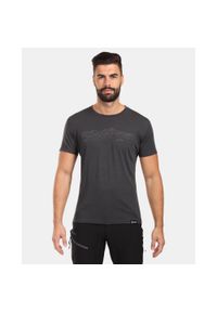 Męska koszulka z wełny MERINOS Kilpi SLOPER-M. Typ kołnierza: polo. Kolor: szary. Materiał: wełna #1