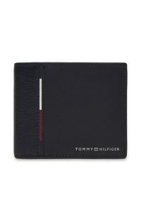 TOMMY HILFIGER - Tommy Hilfiger Portfel męski Casual AM0AM12765 Granatowy. Kolor: niebieski. Materiał: skóra #1