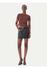 Patrizia Pepe T-Shirt 2M4549/J416-B887 Brązowy Reglan Fit. Kolor: brązowy #4