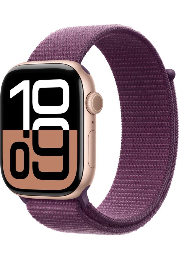 APPLE - Smartwatch Apple Watch 10 GPS 42mm Rose Gold Alu Sport Loop Fioletowy. Rodzaj zegarka: smartwatch. Kolor: fioletowy. Styl: sportowy