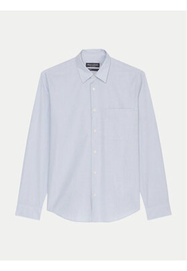 Marc O'Polo Koszula M28 7257 42090 Błękitny Regular Fit. Typ kołnierza: polo. Kolor: niebieski. Materiał: bawełna