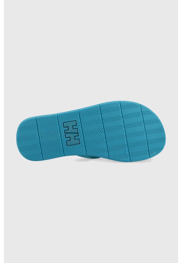 Helly Hansen japonki damskie kolor niebieski na płaskim obcasie. Kolor: niebieski. Materiał: materiał, guma. Wzór: gładki. Obcas: na obcasie. Wysokość obcasa: niski