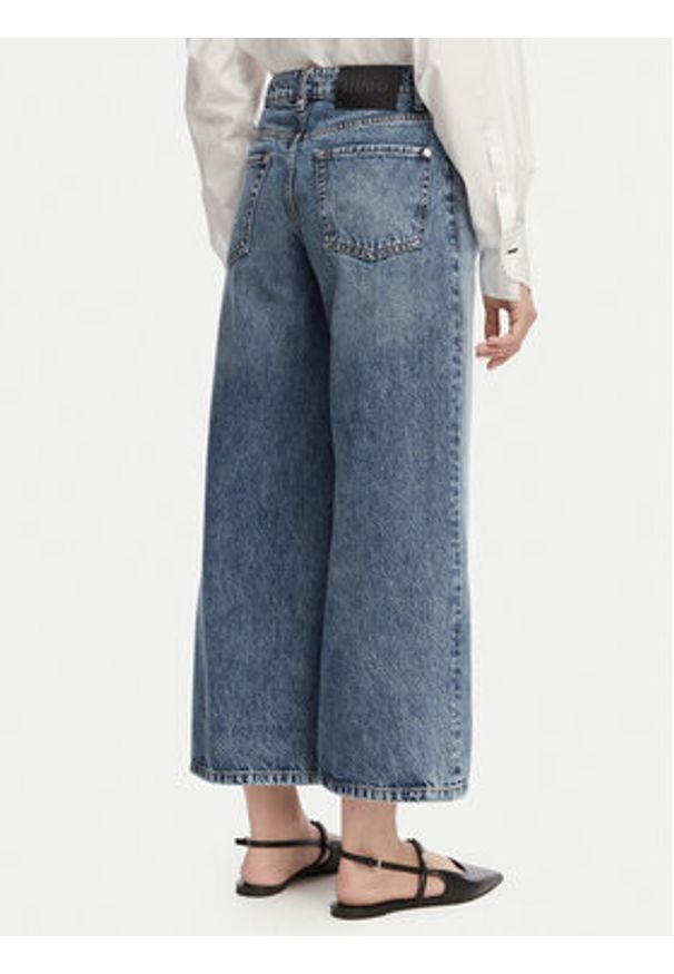 Hugo - HUGO Jeansy Geredith 1 50556985 Niebieski Wide Leg. Kolor: niebieski