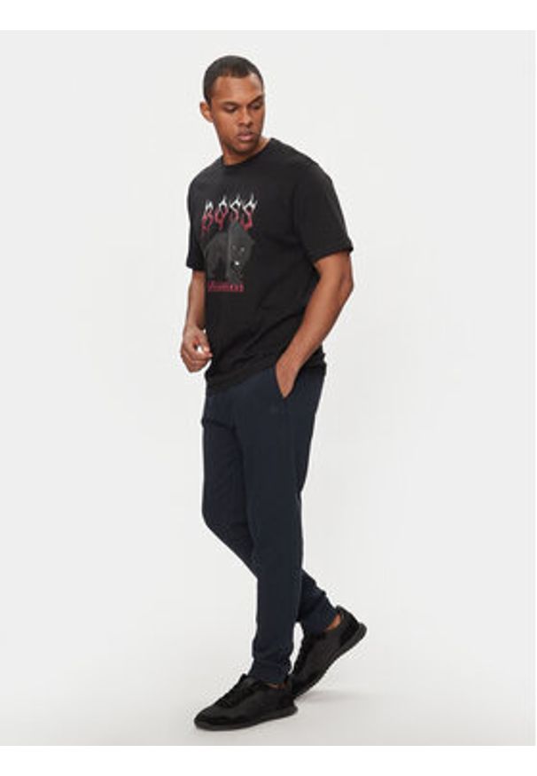 BOSS - Boss Spodnie dresowe Sestart 50509303 Granatowy Regular Fit. Kolor: niebieski. Materiał: bawełna