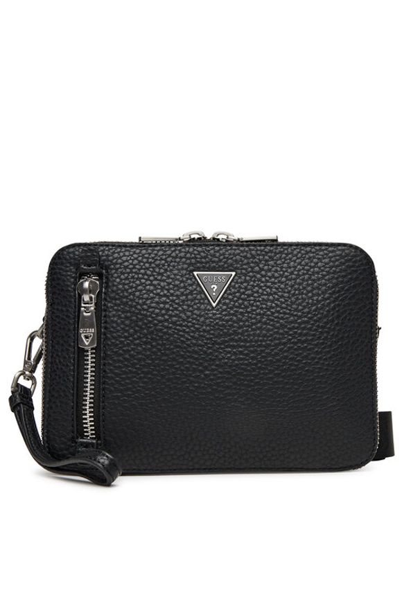 Guess Saszetka Torino HMTOGR P5229 Czarny. Kolor: czarny. Materiał: skóra