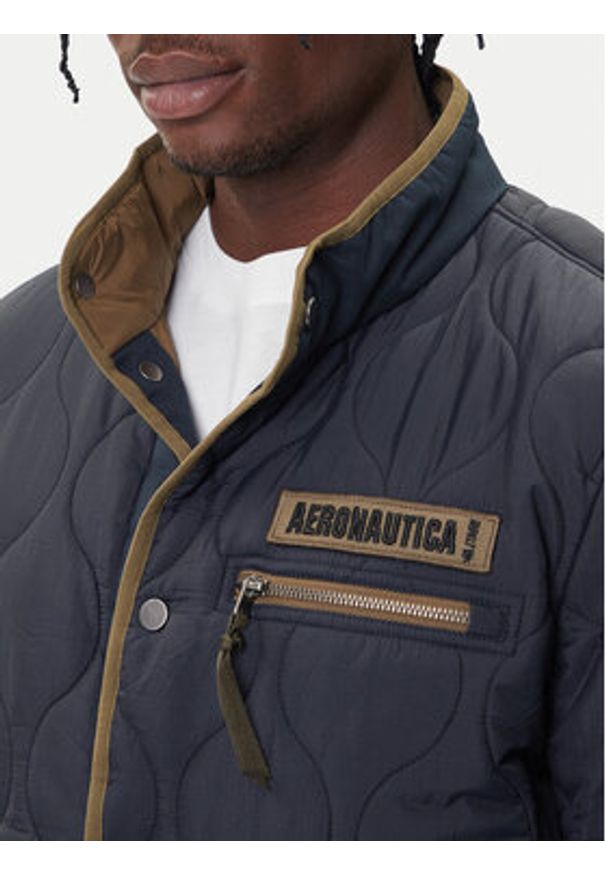 Aeronautica Militare Kurtka przejściowa 252AB3009UCT04211 Granatowy Regular Fit. Kolor: niebieski. Materiał: syntetyk