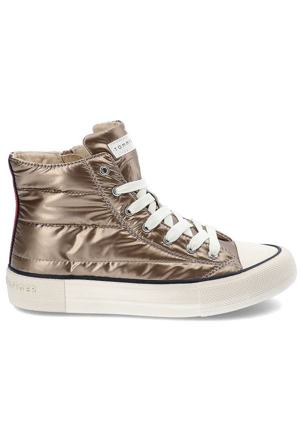 TOMMY HILFIGER - Różowe Trampki Tommy Hilfiger Modne Pikowane Buty Damskie. Kolor: różowy. Materiał: materiał, skóra ekologiczna. Szerokość cholewki: normalna. Styl: klasyczny