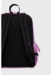 JanSport - Jansport plecak damski kolor fioletowy duży z aplikacją. Kolor: fioletowy. Wzór: aplikacja
