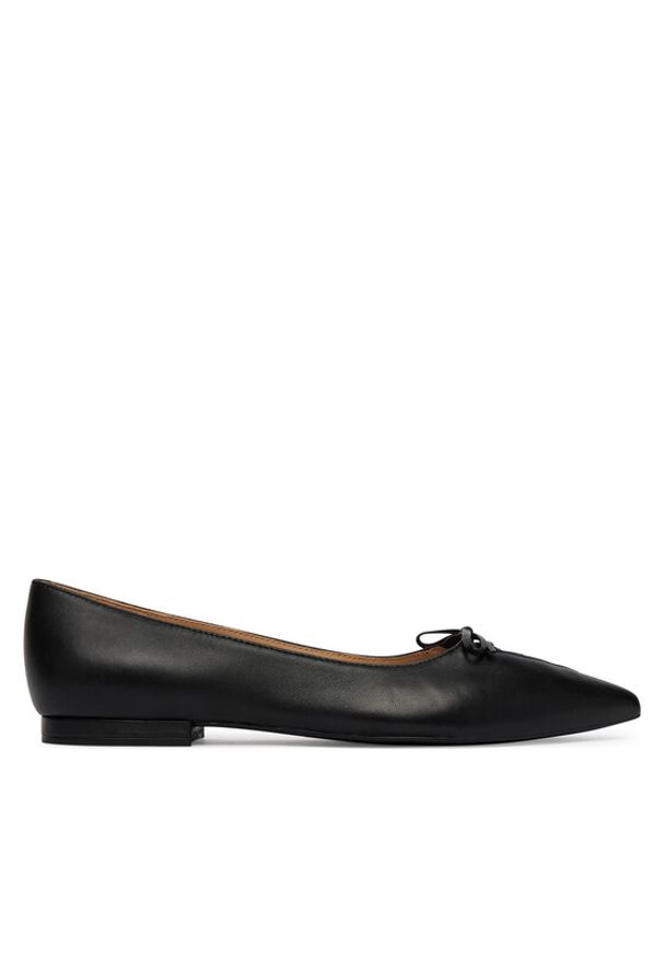 Lauren Ralph Lauren - LAUREN RALPH LAUREN Baleriny 802P06376002 Czarny. Kolor: czarny. Materiał: skóra
