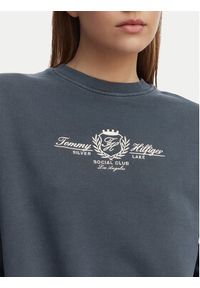 TOMMY HILFIGER - Tommy Hilfiger Bluza Crest Embroidery WW0WW48733 Granatowy Relaxed Fit. Kolor: niebieski. Materiał: bawełna #4