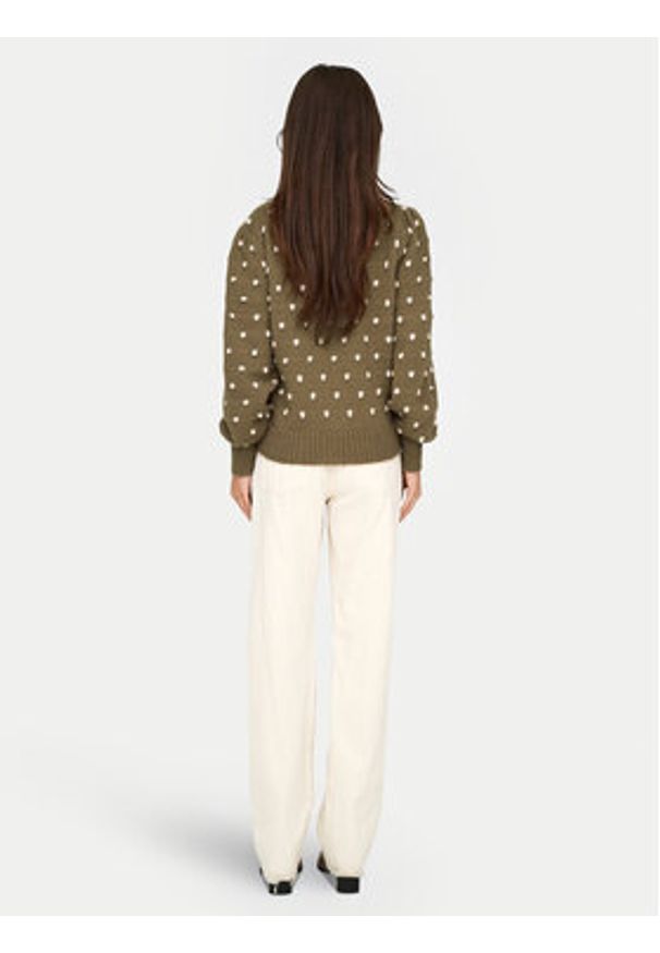 JDY Sweter 15304813 Brązowy Regular Fit. Kolor: brązowy. Materiał: syntetyk