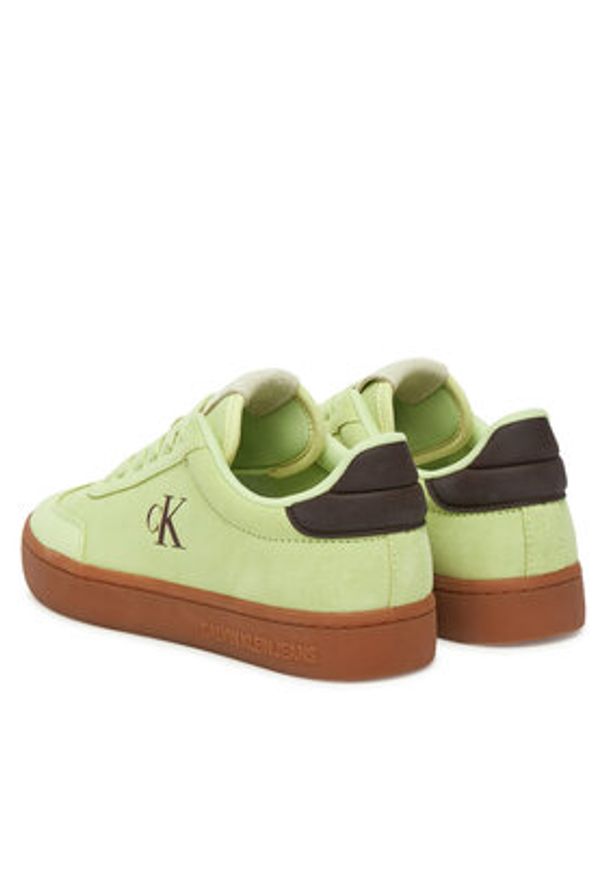 Calvin Klein Jeans Sneakersy Classic Cupsole Mix In YW0YW01767 Biały. Kolor: biały. Materiał: skóra
