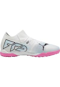 Buty piłkarskie męskie Puma Future 7 Match Tt. Zapięcie: sznurówki. Kolor: czarny, różowy, biały, wielokolorowy. Materiał: materiał, syntetyk. Szerokość cholewki: normalna. Sport: piłka nożna