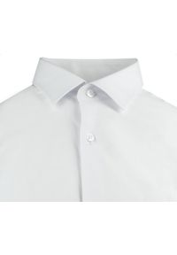 Delikatnie Taliowana Elegancka Koszula Męska - Victorio - Biała. Kolor: biały. Materiał: bawełna, elastan, poliester. Styl: elegancki #4