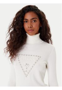 Guess Golf W5BR39 Z2NQ2 Biały Regular Fit. Typ kołnierza: golf. Kolor: biały. Materiał: wiskoza #5