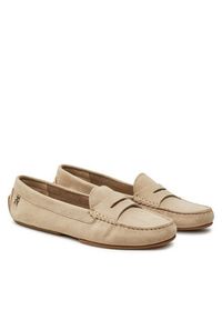 TOMMY HILFIGER - Tommy Hilfiger Mokasyny Th Suede Driver Loafer FW0FW08563 Beżowy. Kolor: beżowy