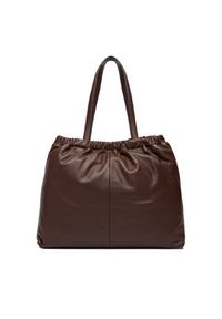 TOMMY HILFIGER - Tommy Hilfiger Torebka Soft Leather Tote AW0AW18308 Bordowy. Kolor: czerwony. Materiał: skórzane #4