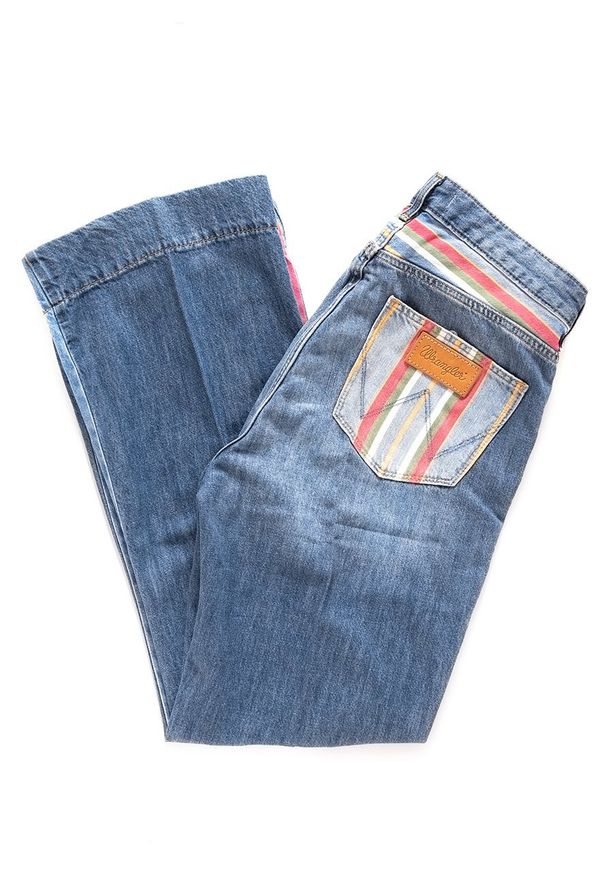 Wrangler - WRANGLER CROPPED FLARE DISCO STRIPES W2308799Y. Sezon: lato. Styl: retro