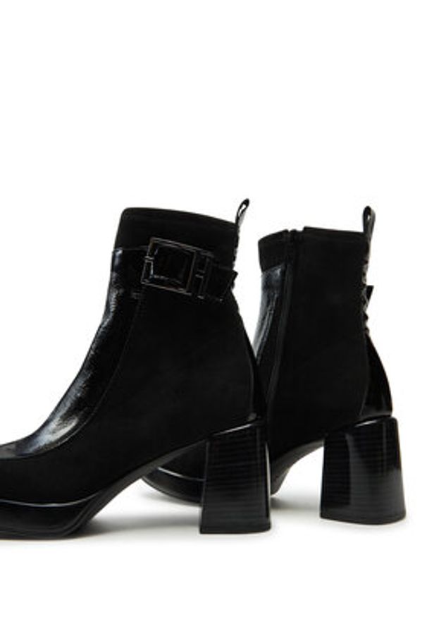 Hispanitas Botki Velour Str-I24 HI243664 Czarny. Kolor: czarny. Materiał: skóra