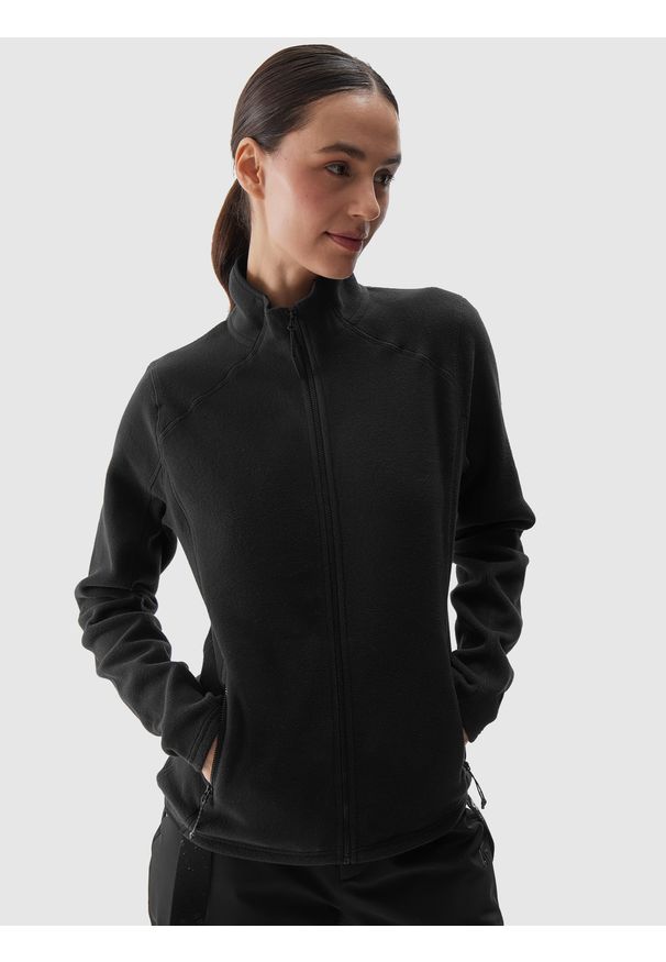 4f - 4F Polar ze stójką Polartec regular damski - czarny L. Typ kołnierza: kołnierzyk stójkowy. Kolor: czarny. Materiał: polar. Wzór: gładki. Sezon: zima. Sport: snowboard, wspinaczka, turystyka piesza, narciarstwo
