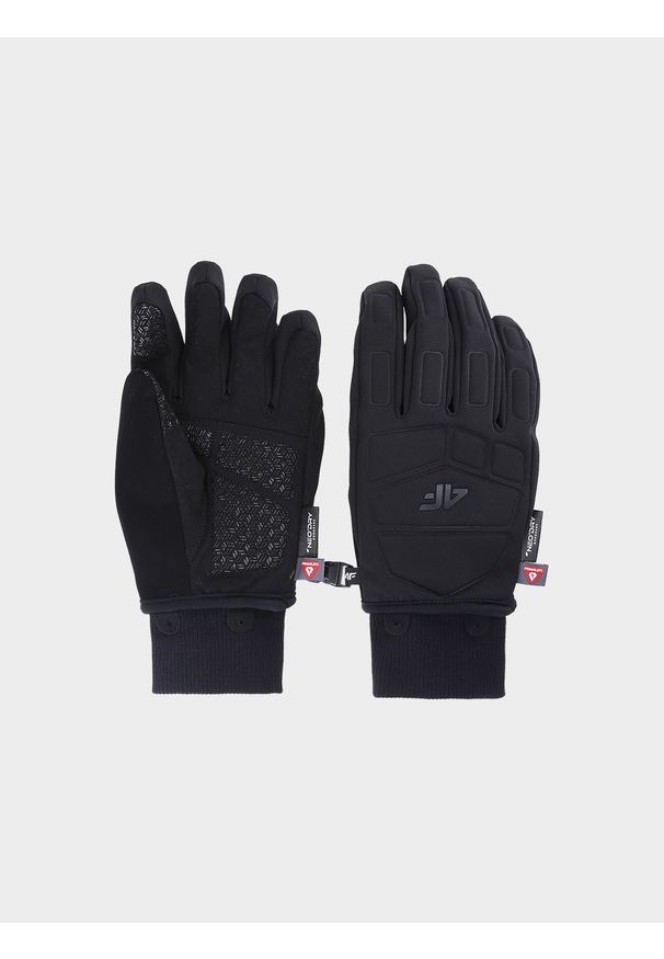 4f - 4F Rękawice narciarskie Primaloft Silver męskie - czarne S. Kolor: czarny. Materiał: mikrofibra, elastan, materiał, syntetyk, puch. Technologia: Primaloft. Wzór: jednolity. Sezon: zima. Sport: narciarstwo