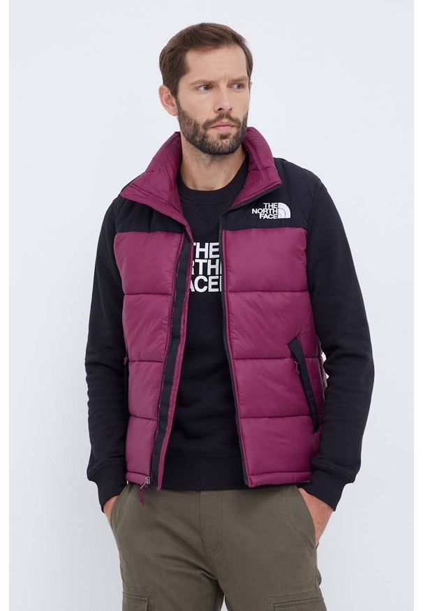 The North Face bezrękawnik męski kolor fioletowy zimowy. Kolor: fioletowy. Materiał: poliester, materiał. Długość rękawa: bez rękawów. Sezon: zima