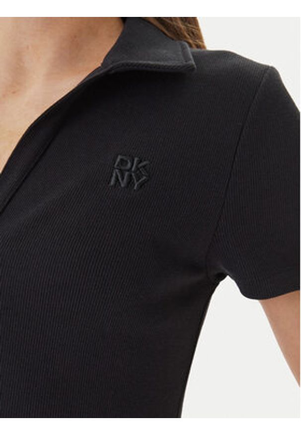 DKNY Sukienka codzienna DJ5D9139 Czarny Regular Fit. Okazja: na co dzień. Kolor: czarny. Materiał: syntetyk. Typ sukienki: proste. Styl: casual