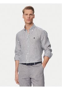 BOSS Koszula H-Liam 50560595 Granatowy Regular Fit. Kolor: niebieski. Materiał: len #1