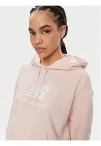 New Balance Bluza WT41504 Różowy Oversize. Kolor: różowy. Materiał: bawełna