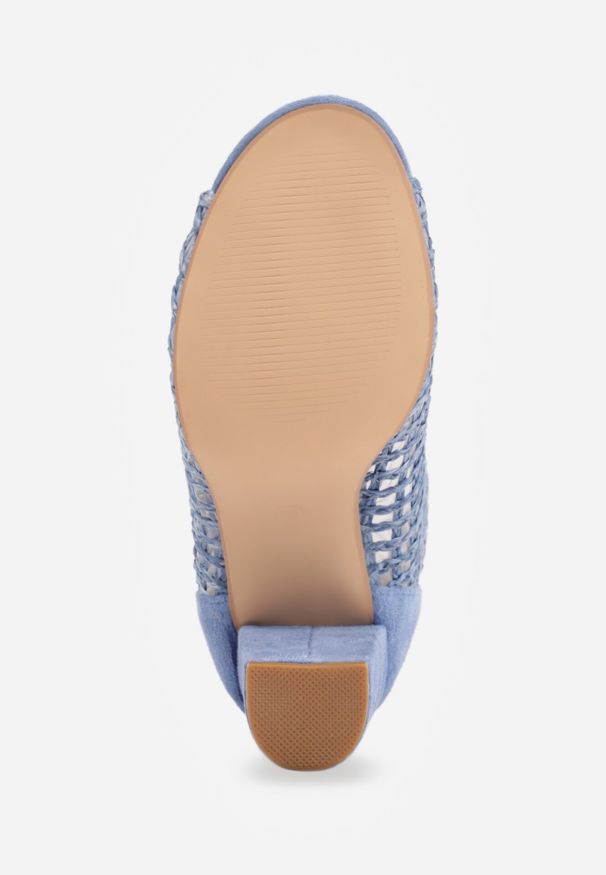 Born2be - Niebieskie Botki Vices na Obcasie z Siateczkową Cholewką Karhiris. Okazja: na co dzień. Kolor: niebieski. Materiał: jeans. Sezon: wiosna, lato. Obcas: na obcasie. Styl: elegancki, casual. Wysokość obcasa: średni