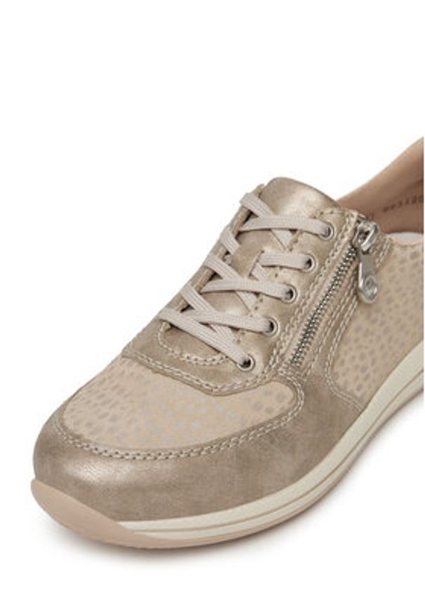 Rieker Sneakersy N1112-60 Złoty. Kolor: złoty. Materiał: skóra
