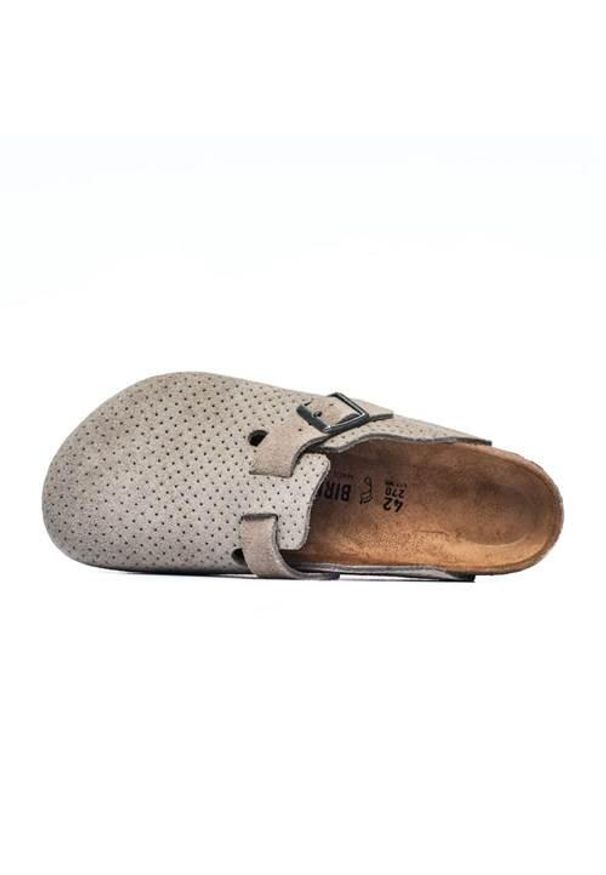 Buty do chodzenia męskie Birkenstock Boston. Kolor: wielokolorowy, szary. Materiał: skóra. Szerokość cholewki: normalna. Sport: turystyka piesza