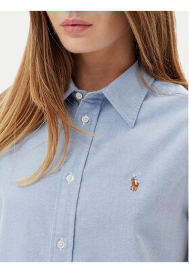 Polo Ralph Lauren Koszula 211968896002 Błękitny Classic Fit. Typ kołnierza: polo. Kolor: niebieski. Materiał: bawełna